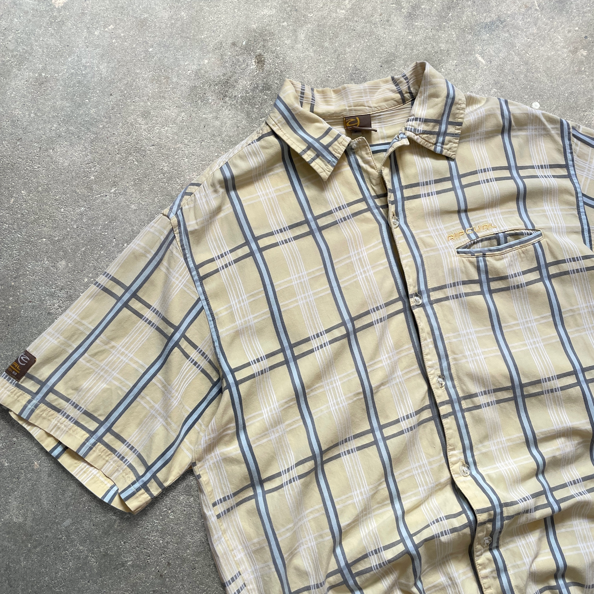 90's Rip Curl Surf Shirt Yellow (M)