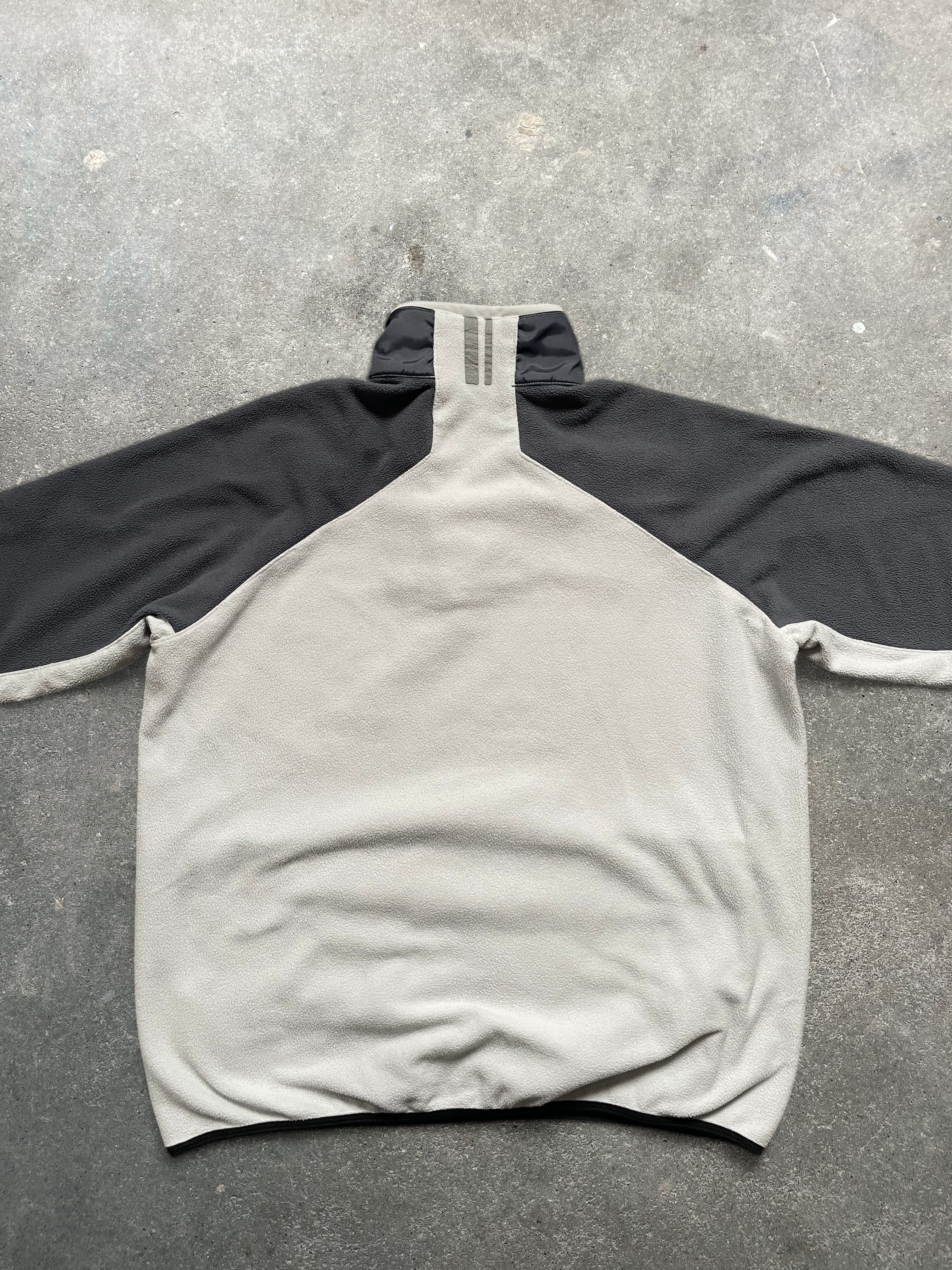2000's Nike 1/4 Zip Fleece White/Grey (L)