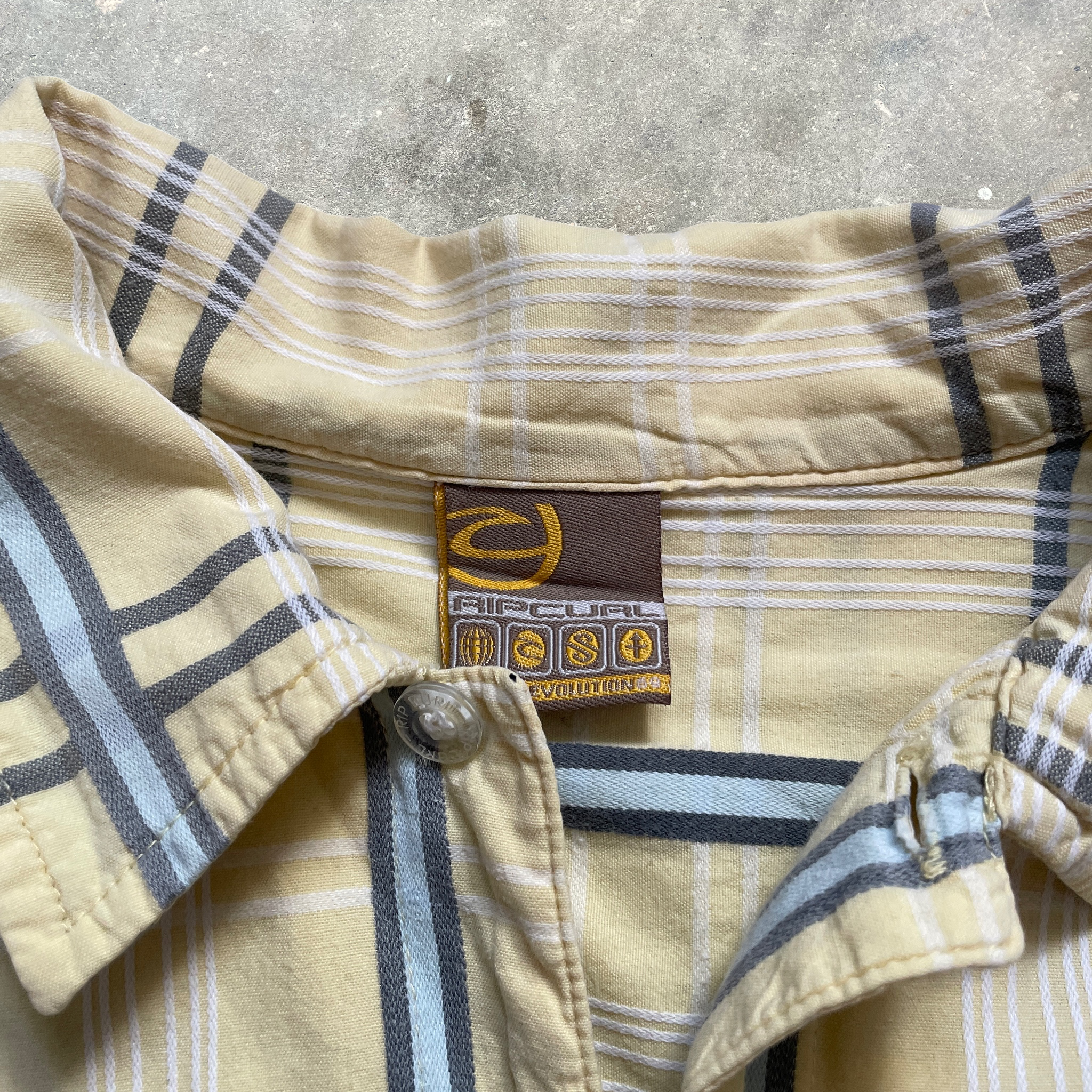 90's Rip Curl Surf Shirt Yellow (M)