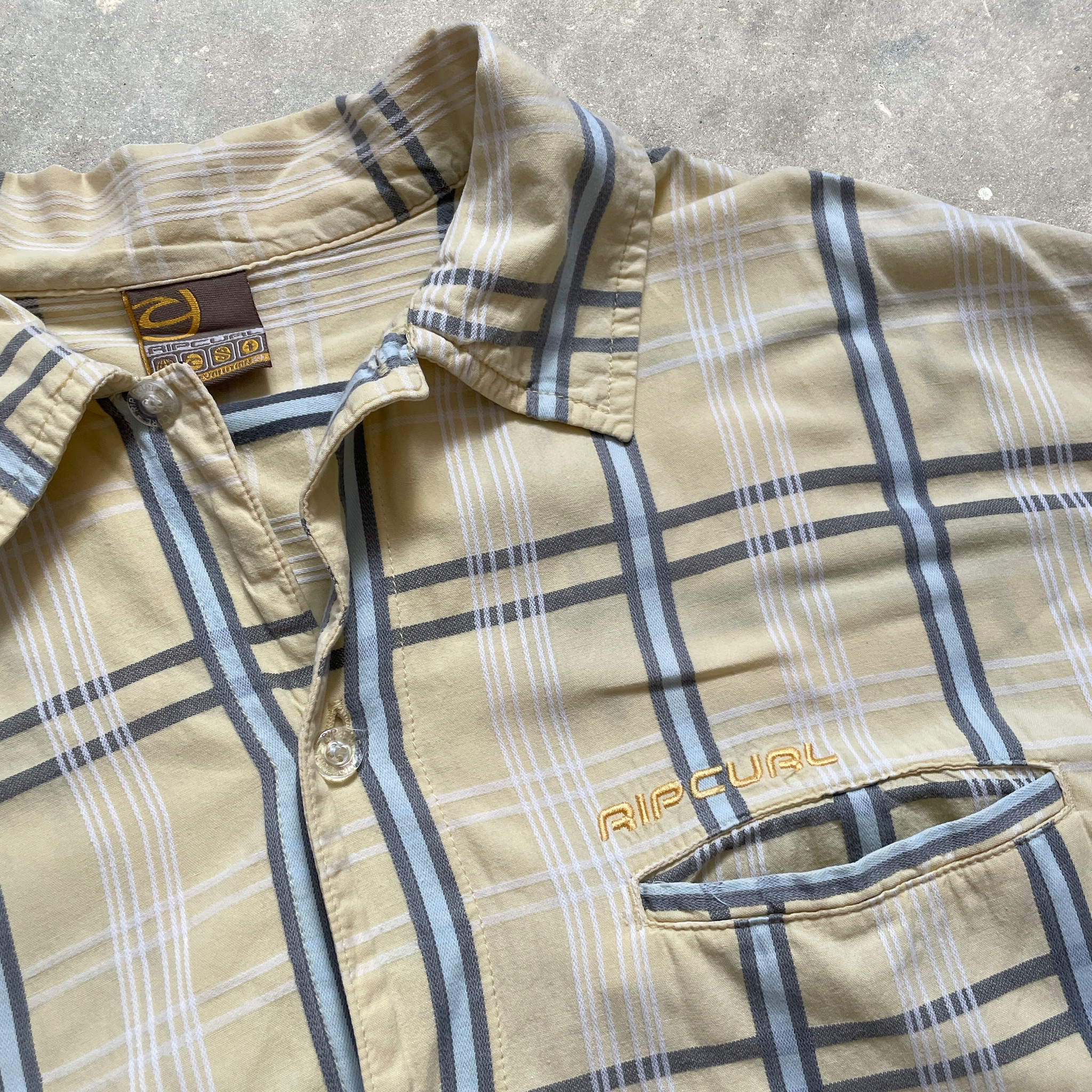 90's Rip Curl Surf Shirt Yellow (M)