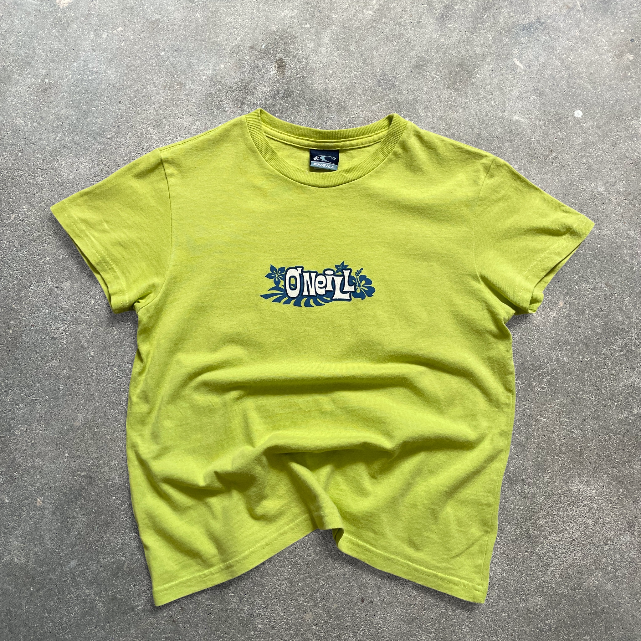 2000's O'Neill Surf Tee Lime Green (M)