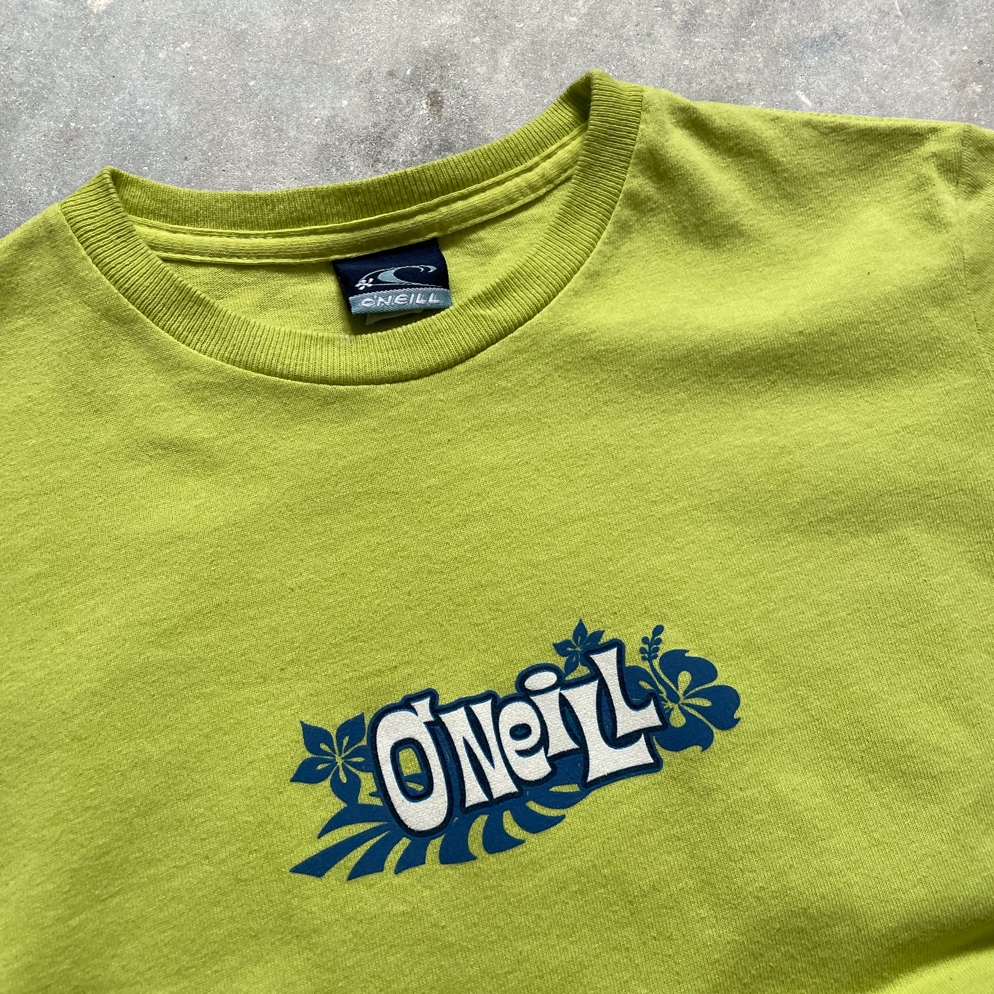 2000's O'Neill Surf Tee Lime Green (M)