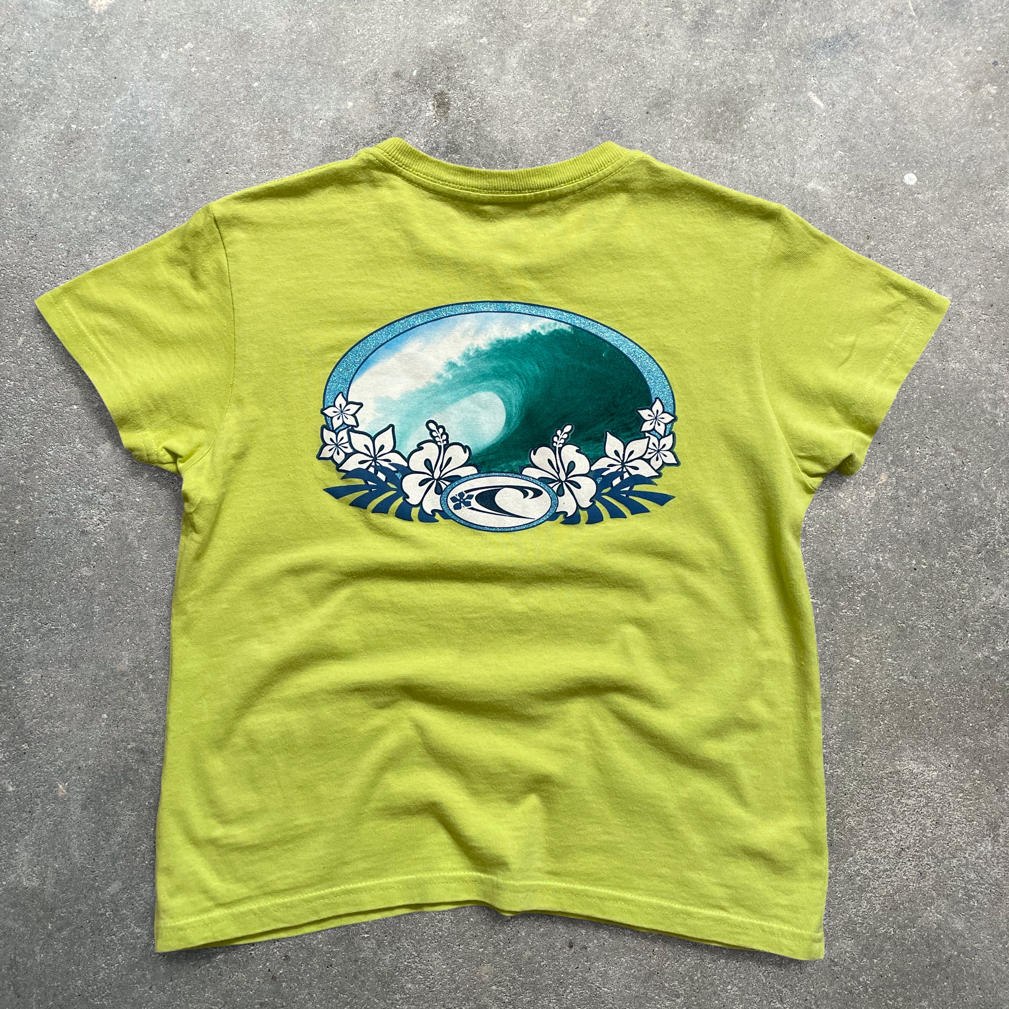 2000's O'Neill Surf Tee Lime Green (M)