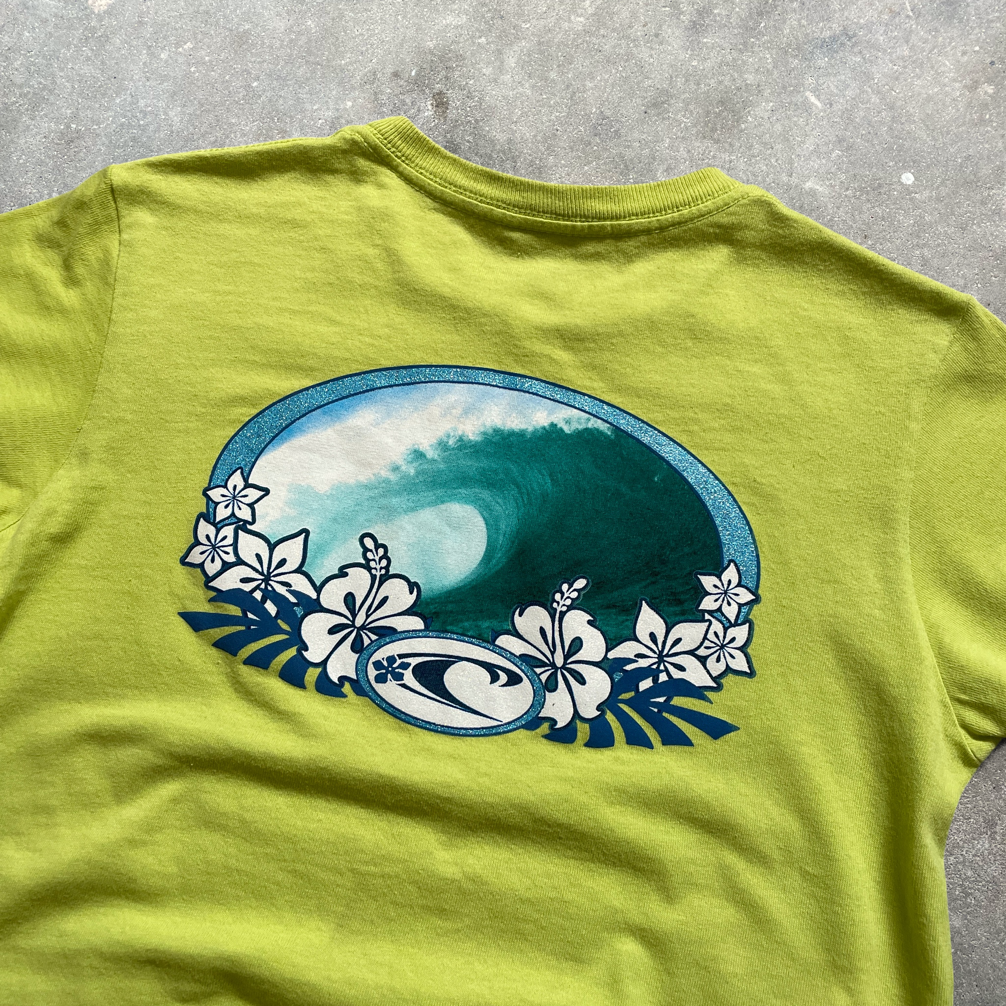 2000's O'Neill Surf Tee Lime Green (M)