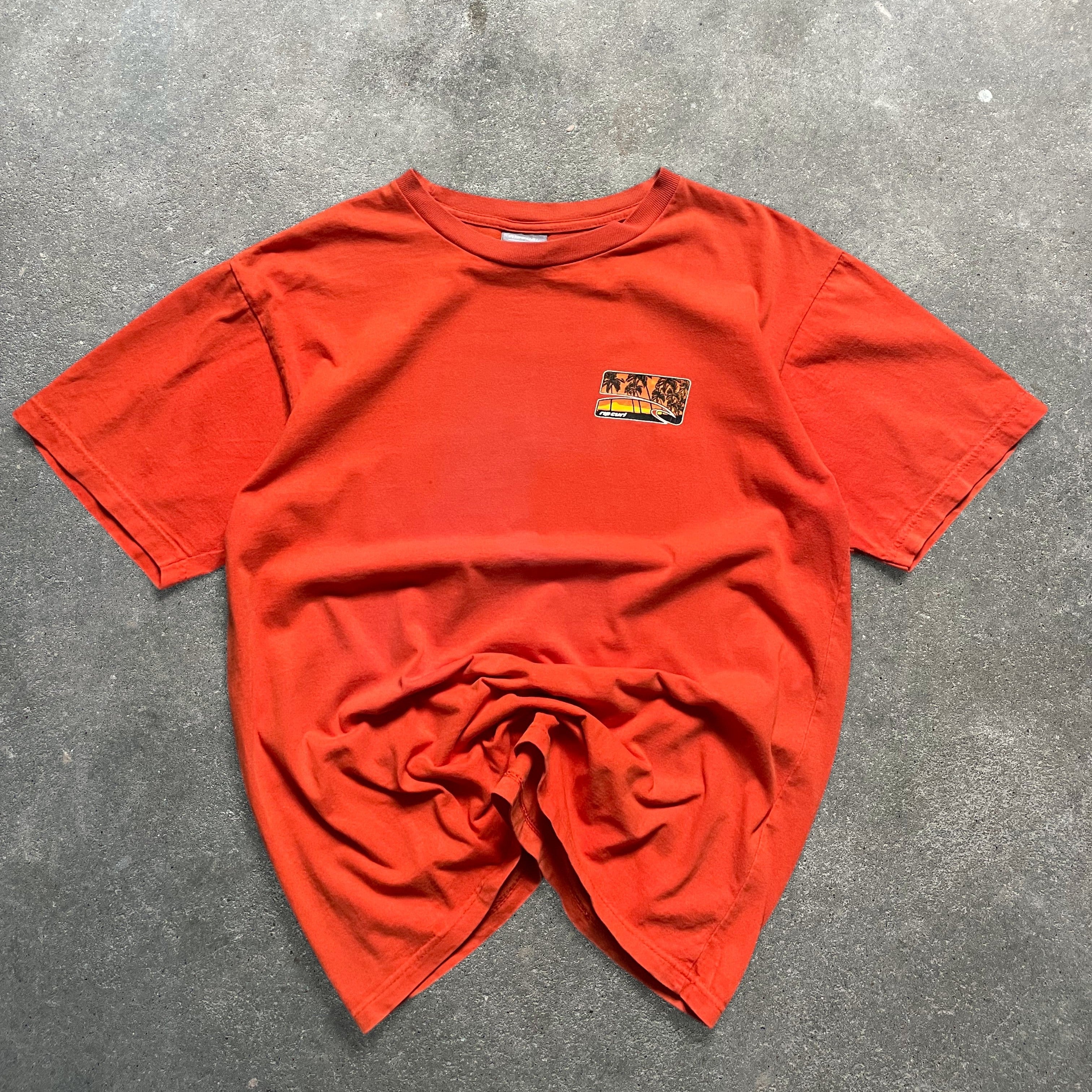 2000's Rip Curl Graphic T-shirt Orange (L)