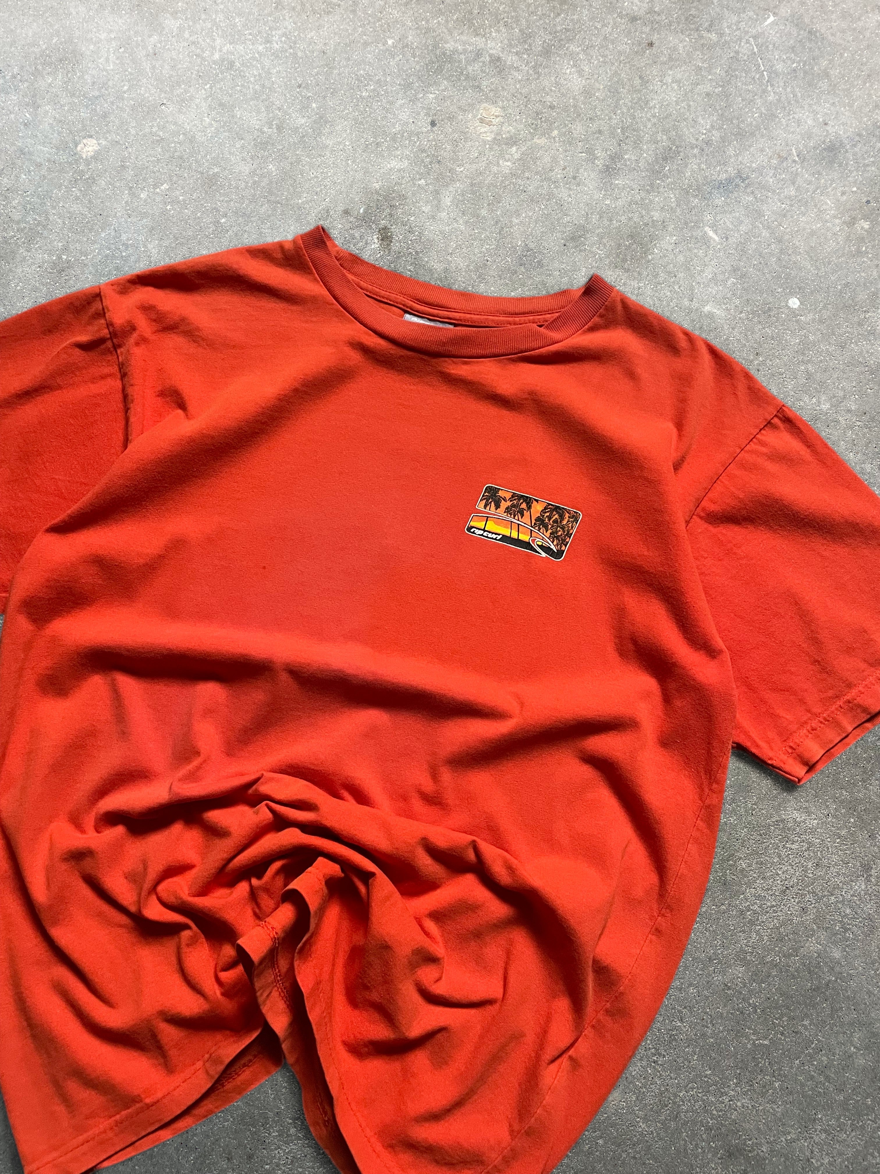 2000's Rip Curl Graphic T-shirt Orange (L)