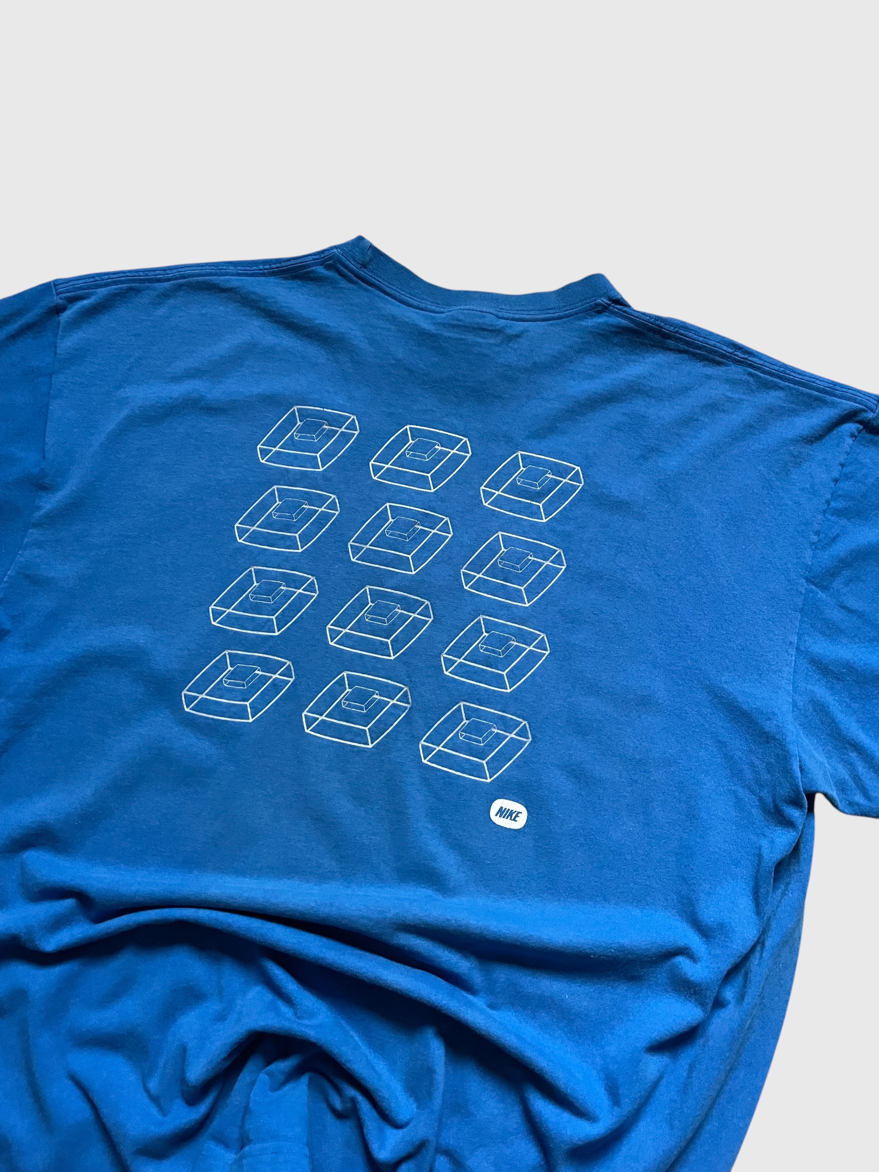 2000's Nike Graphic T-shirt Blue (XL)