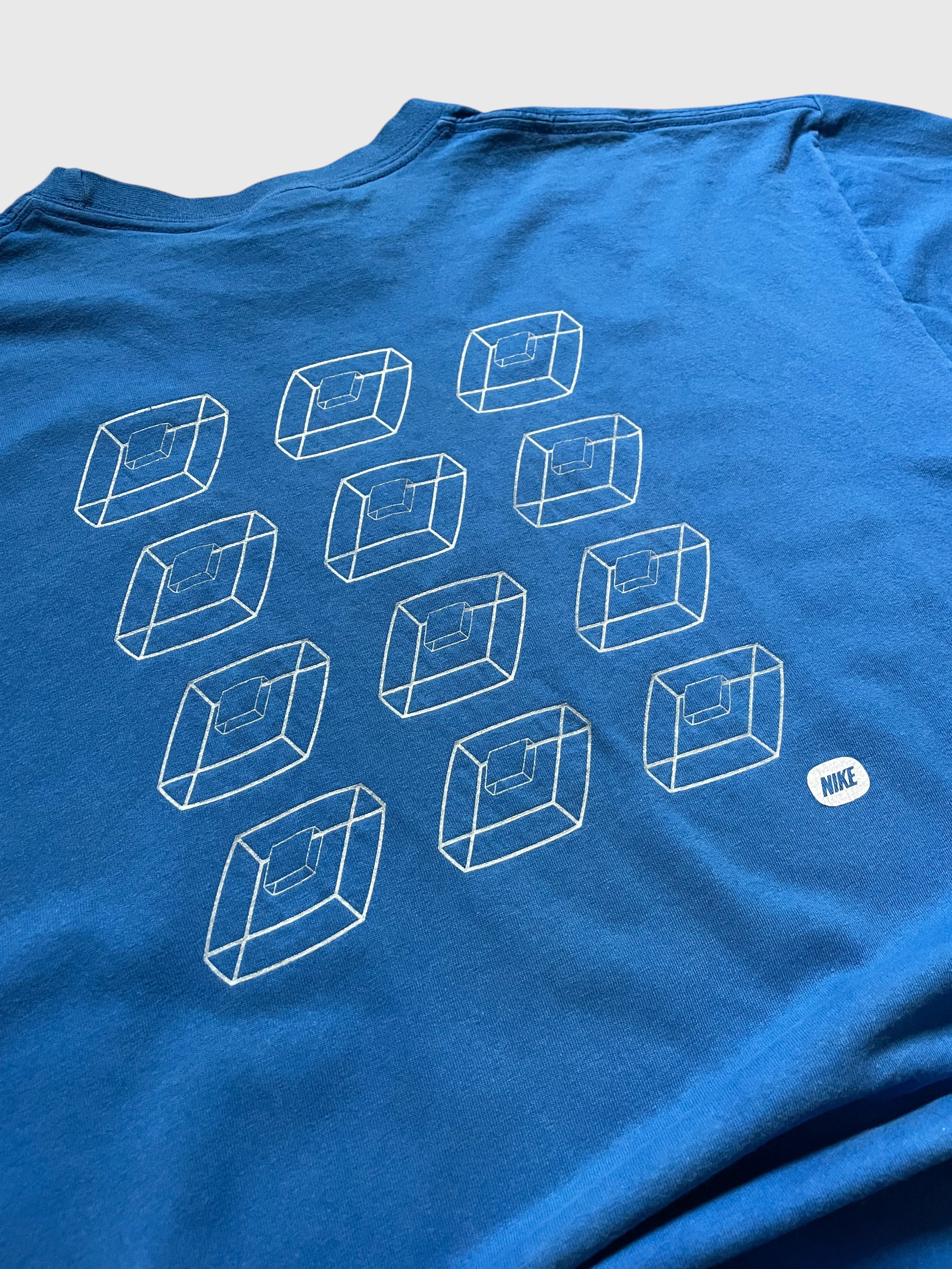 2000's Nike Graphic T-shirt Blue (XL)