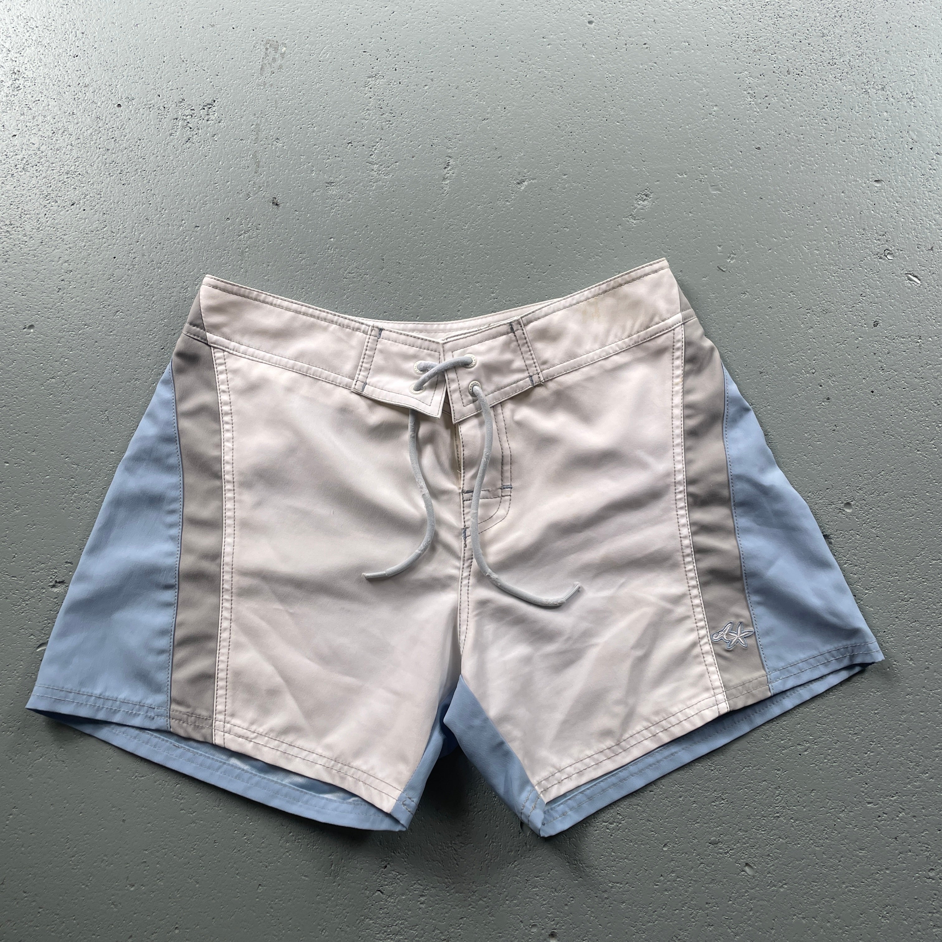2000's Animal Swim Shorts White/Blue (28)