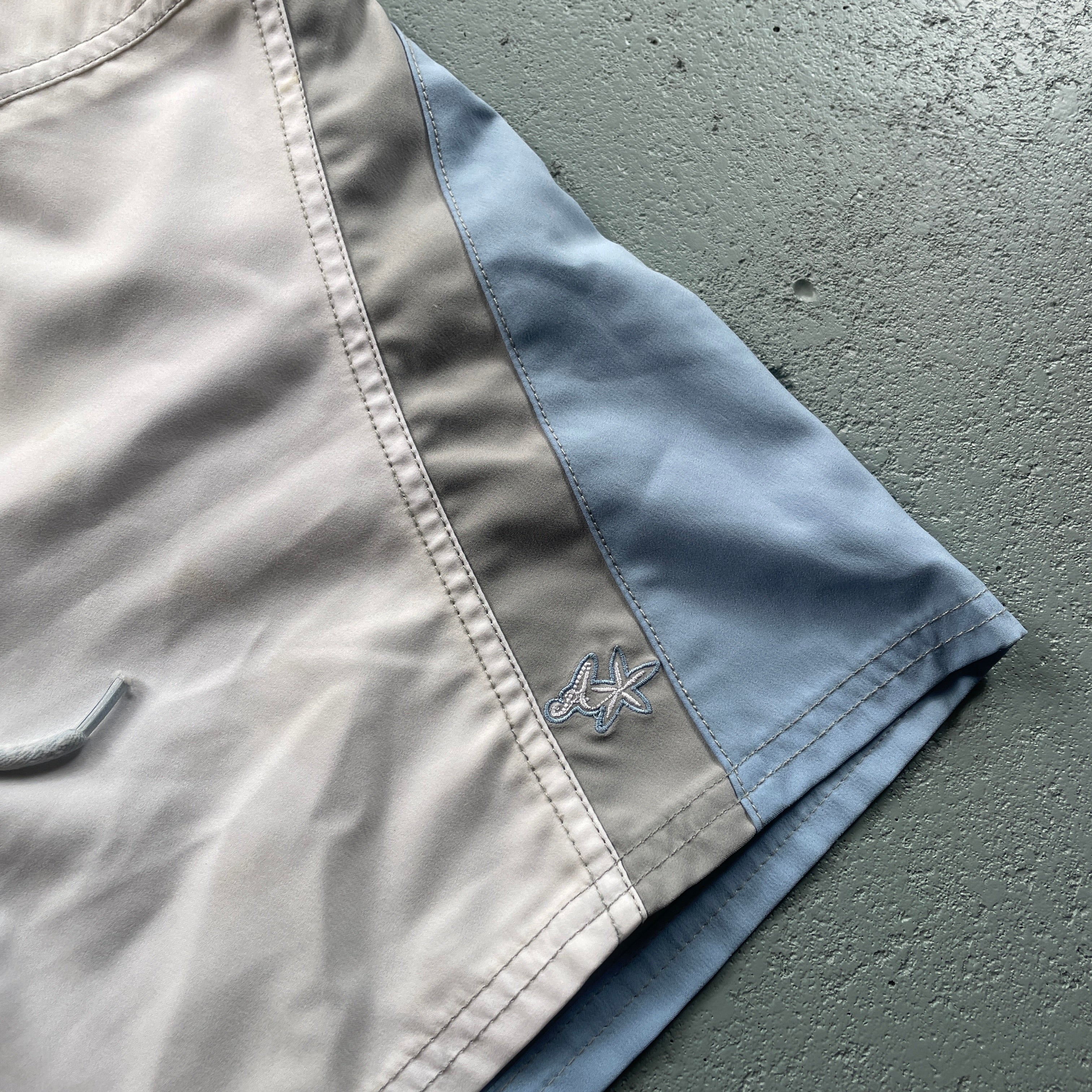 2000's Animal Swim Shorts White/Blue (28)