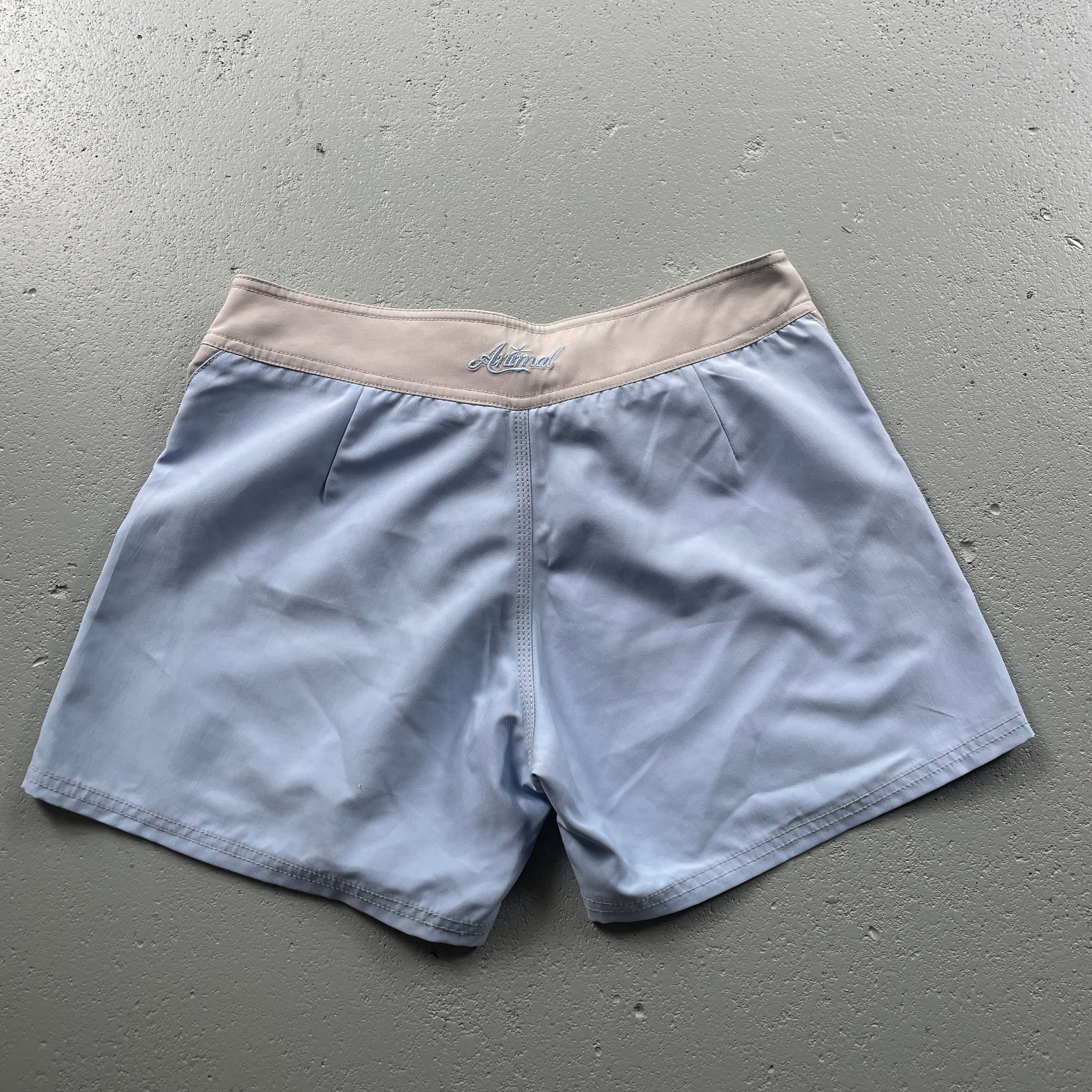 2000's Animal Swim Shorts White/Blue (28)