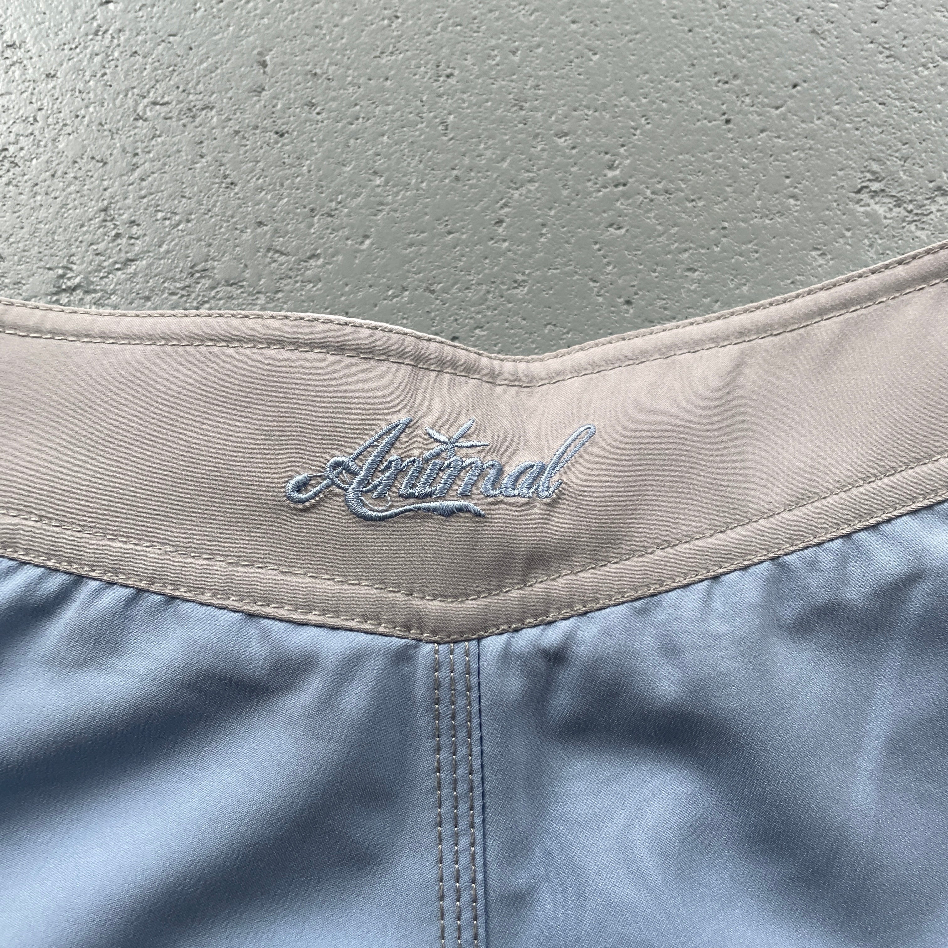 2000's Animal Swim Shorts White/Blue (28)