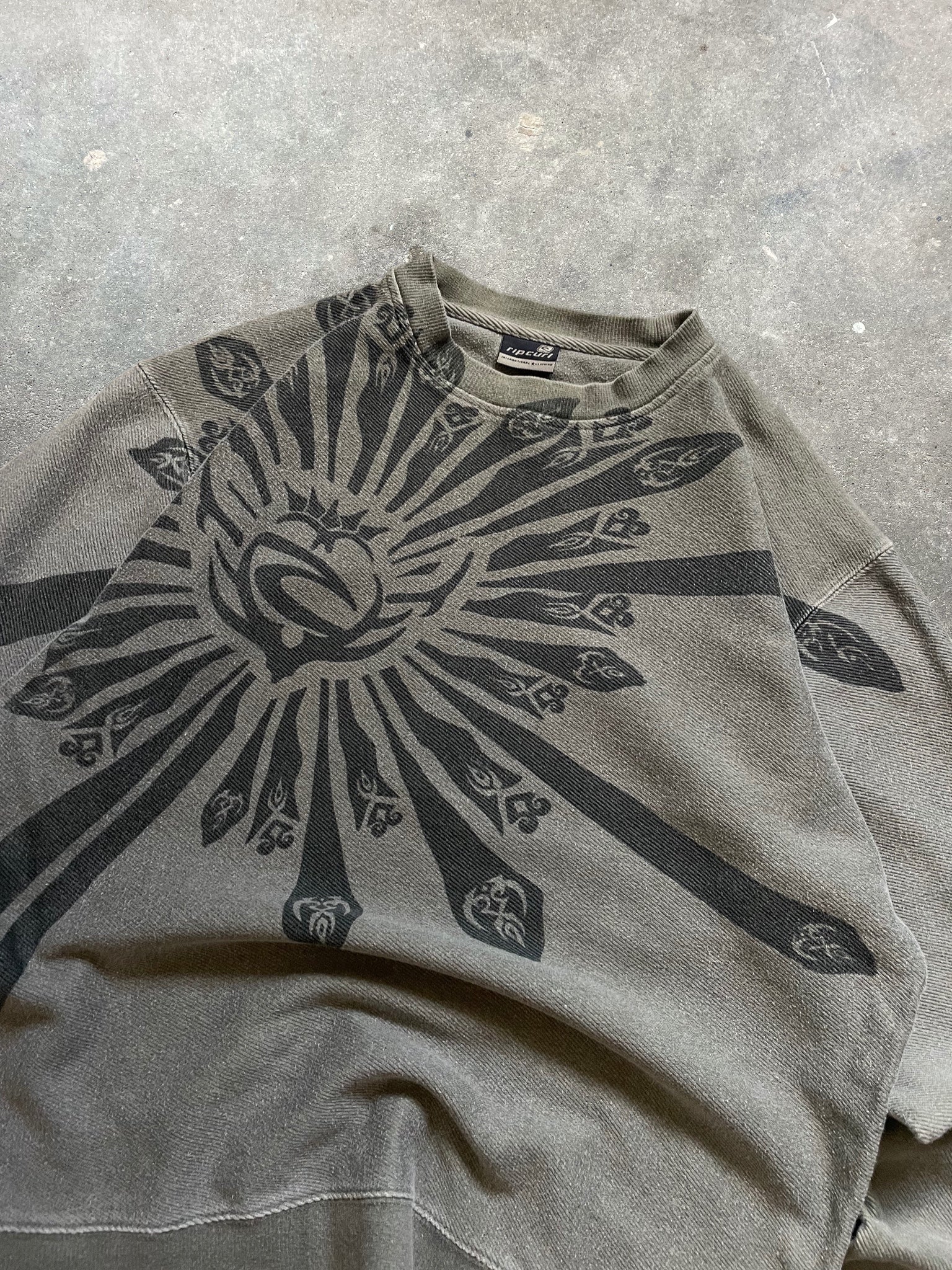 2000's Rip Curl Sweatshirt Olive Green (S/M)