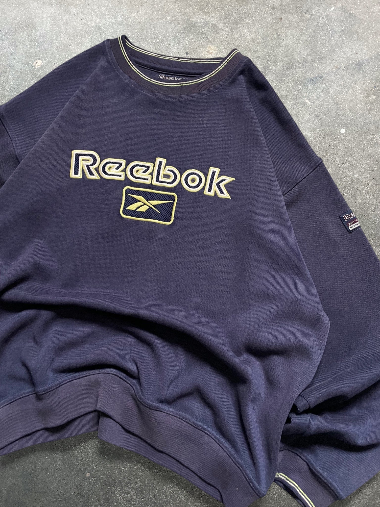 90's Reebok Sweatshirt Navy (L)