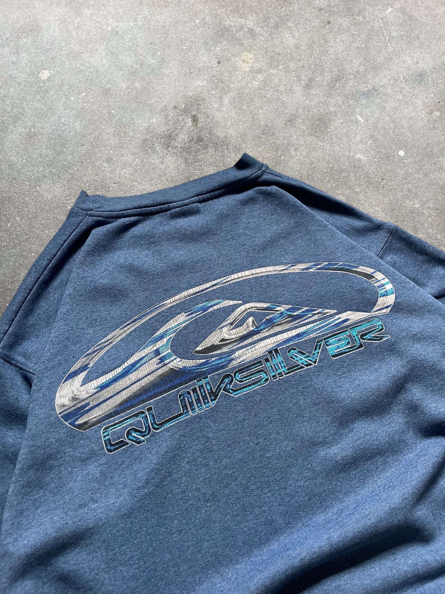 90's Quiksilver Sweatshirt Blue (S)