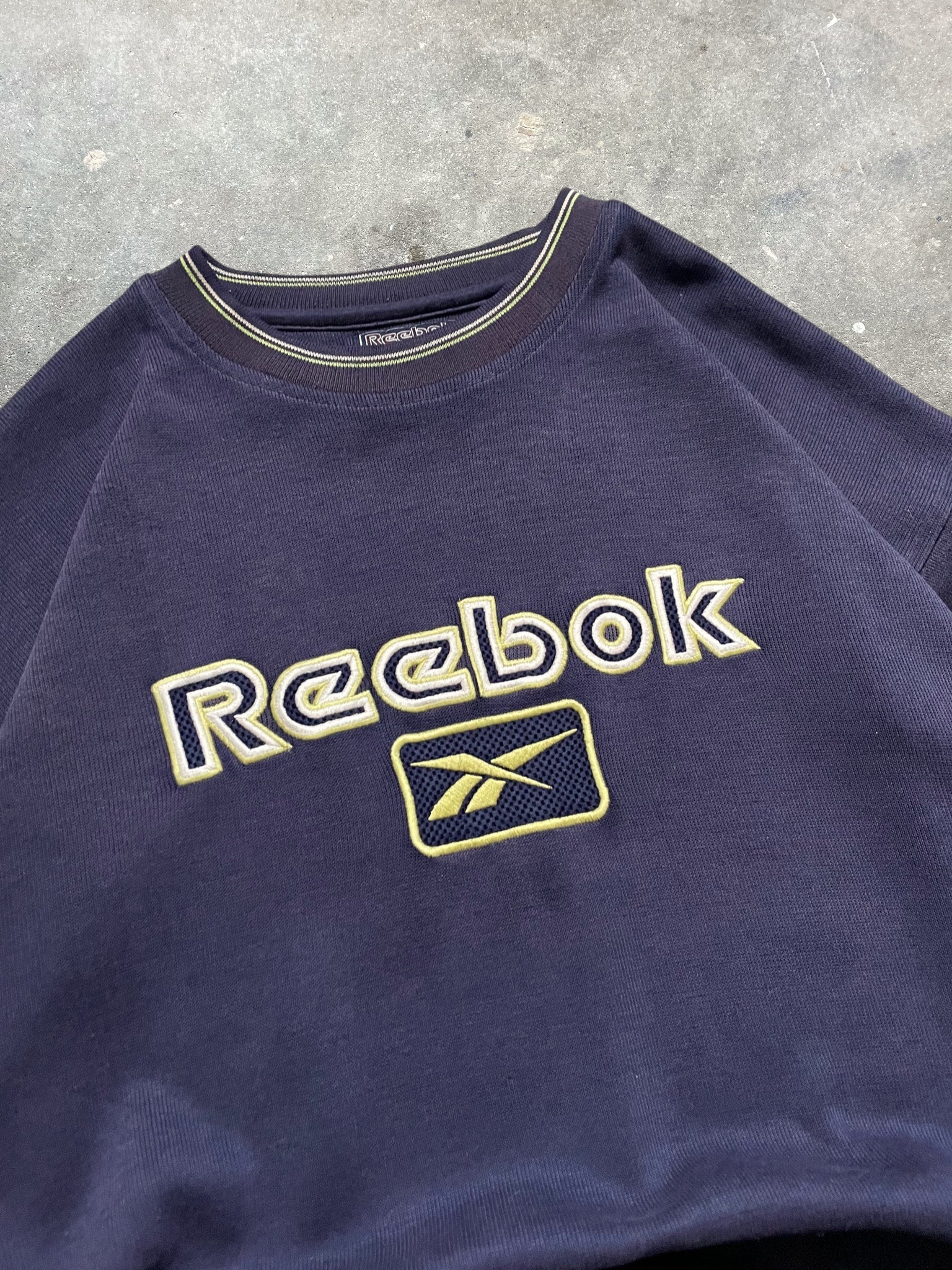 90's Reebok Sweatshirt Navy (L)