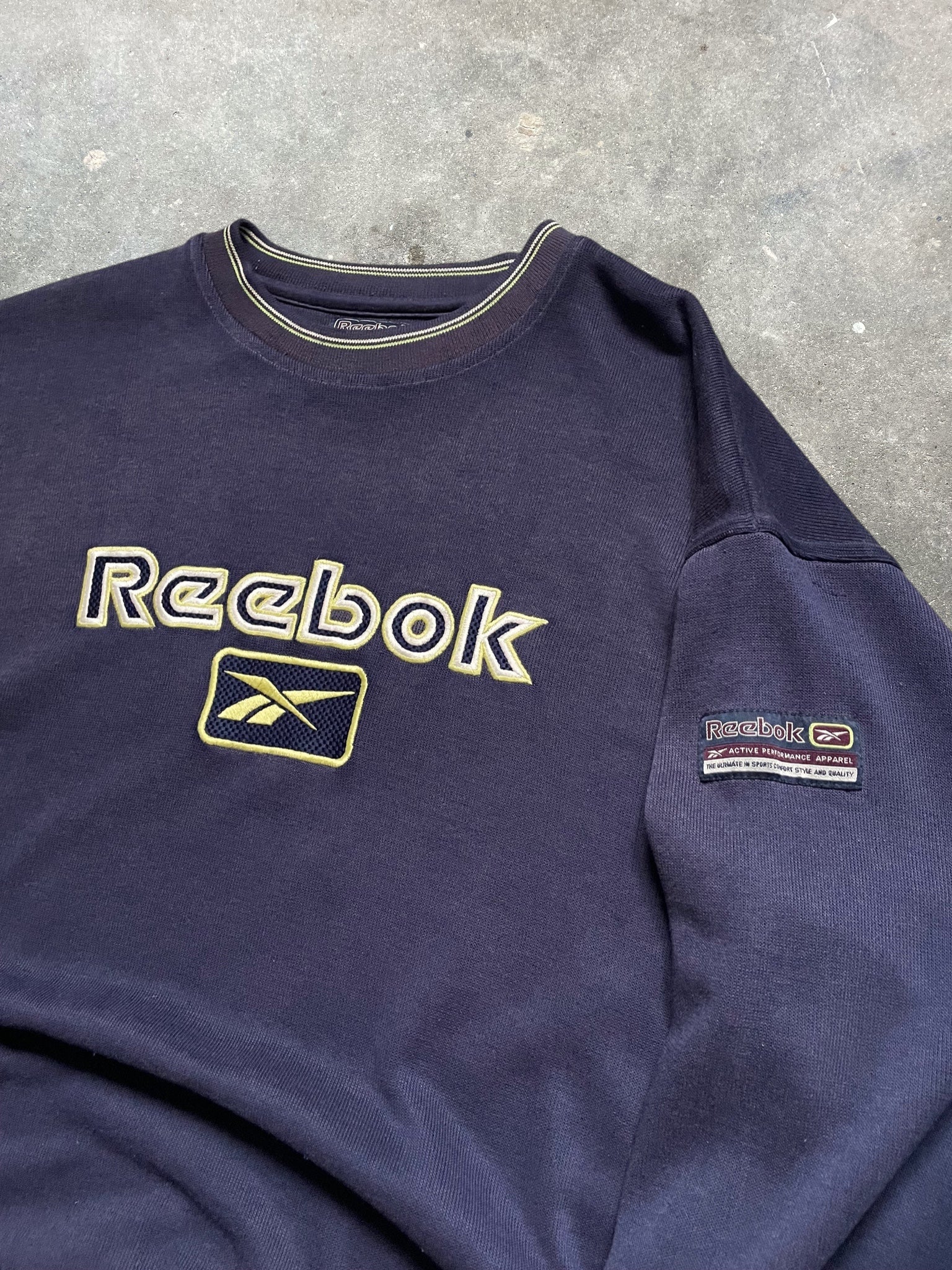 90's Reebok Sweatshirt Navy (L)