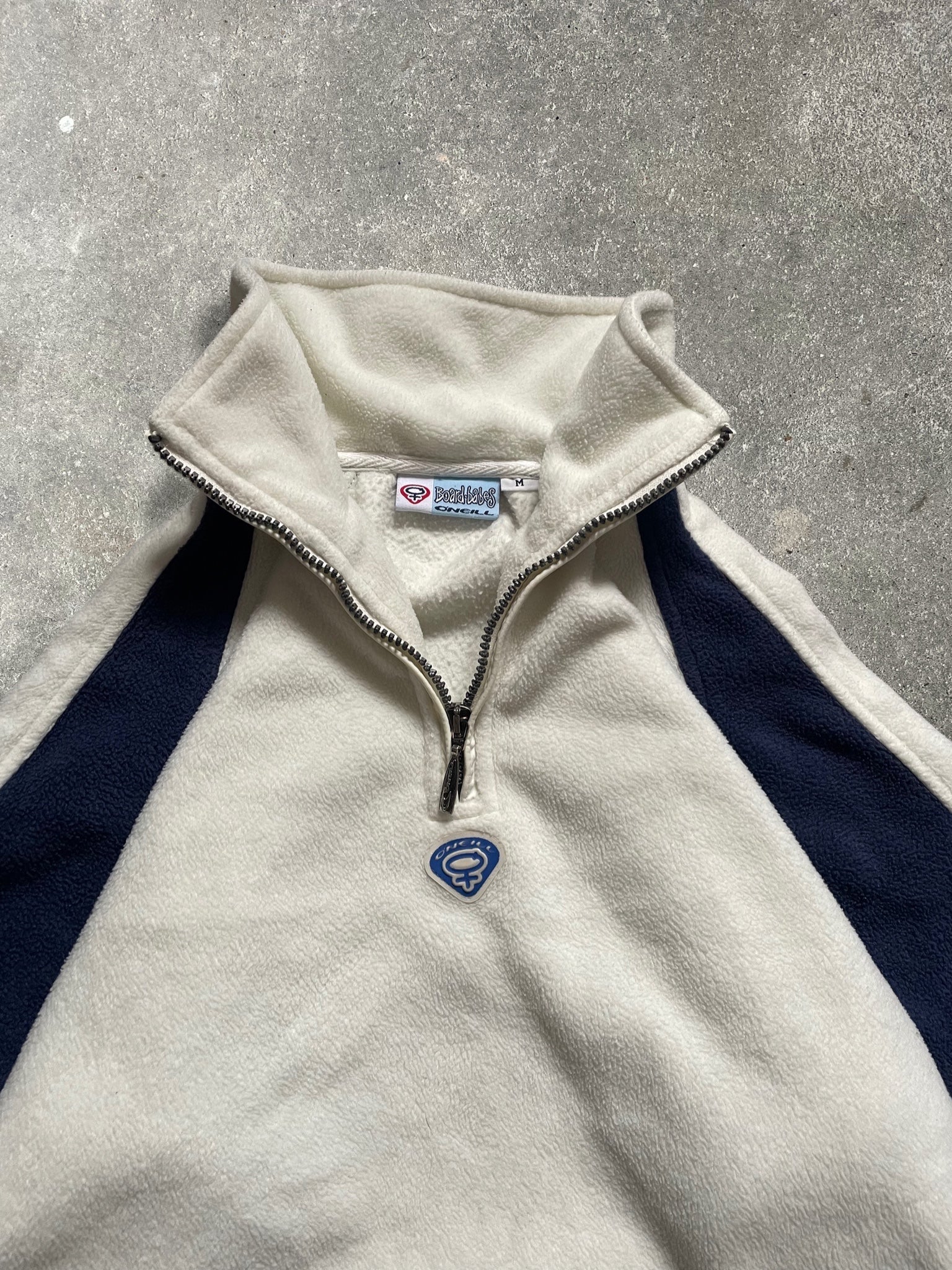 O'Neill Boardbabes 1/4 Zip Fleece Cream/Navy (M)