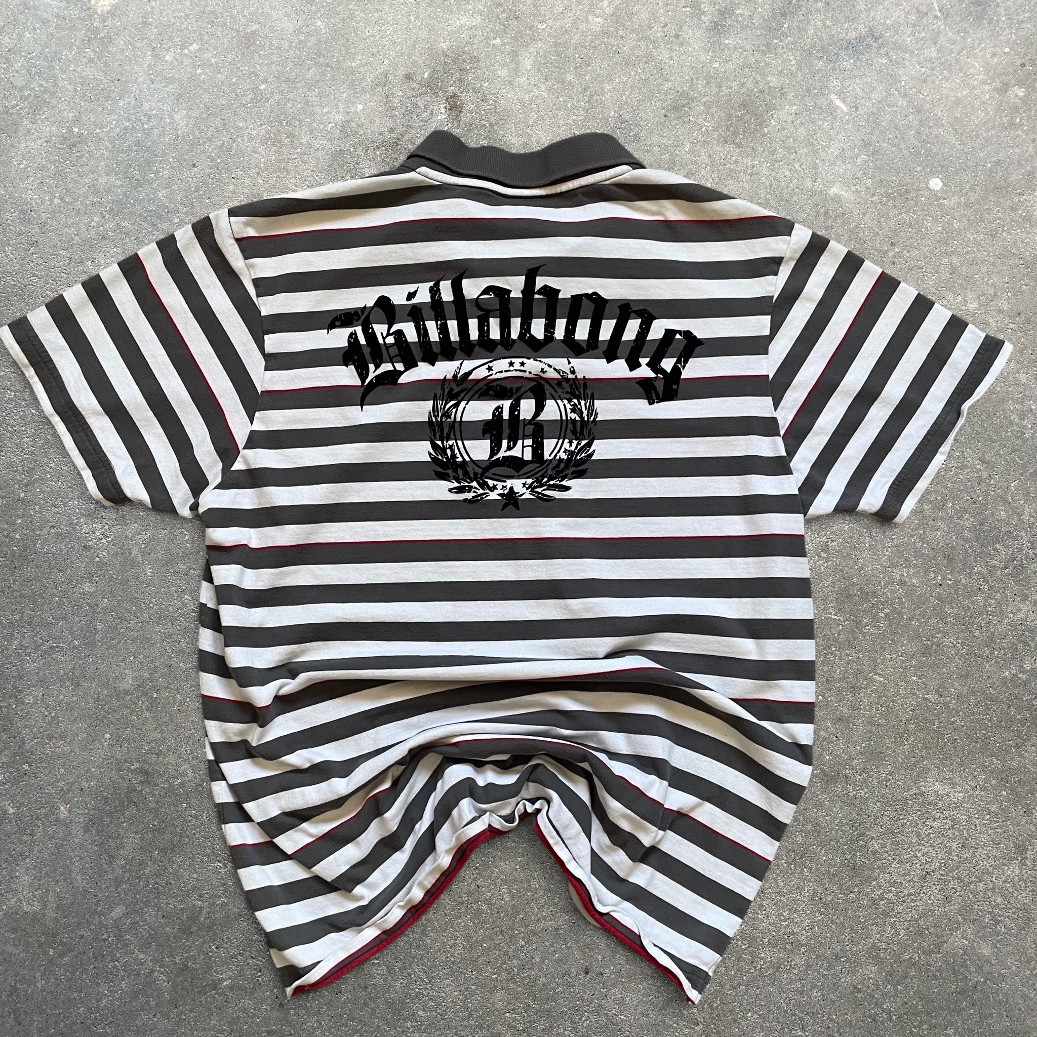 2000's Billabong Polo White/Grey (M)