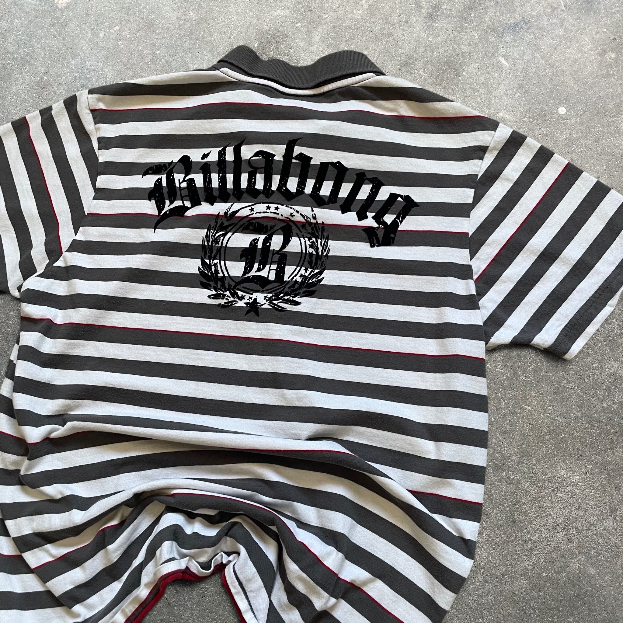 2000's Billabong Polo White/Grey (M)