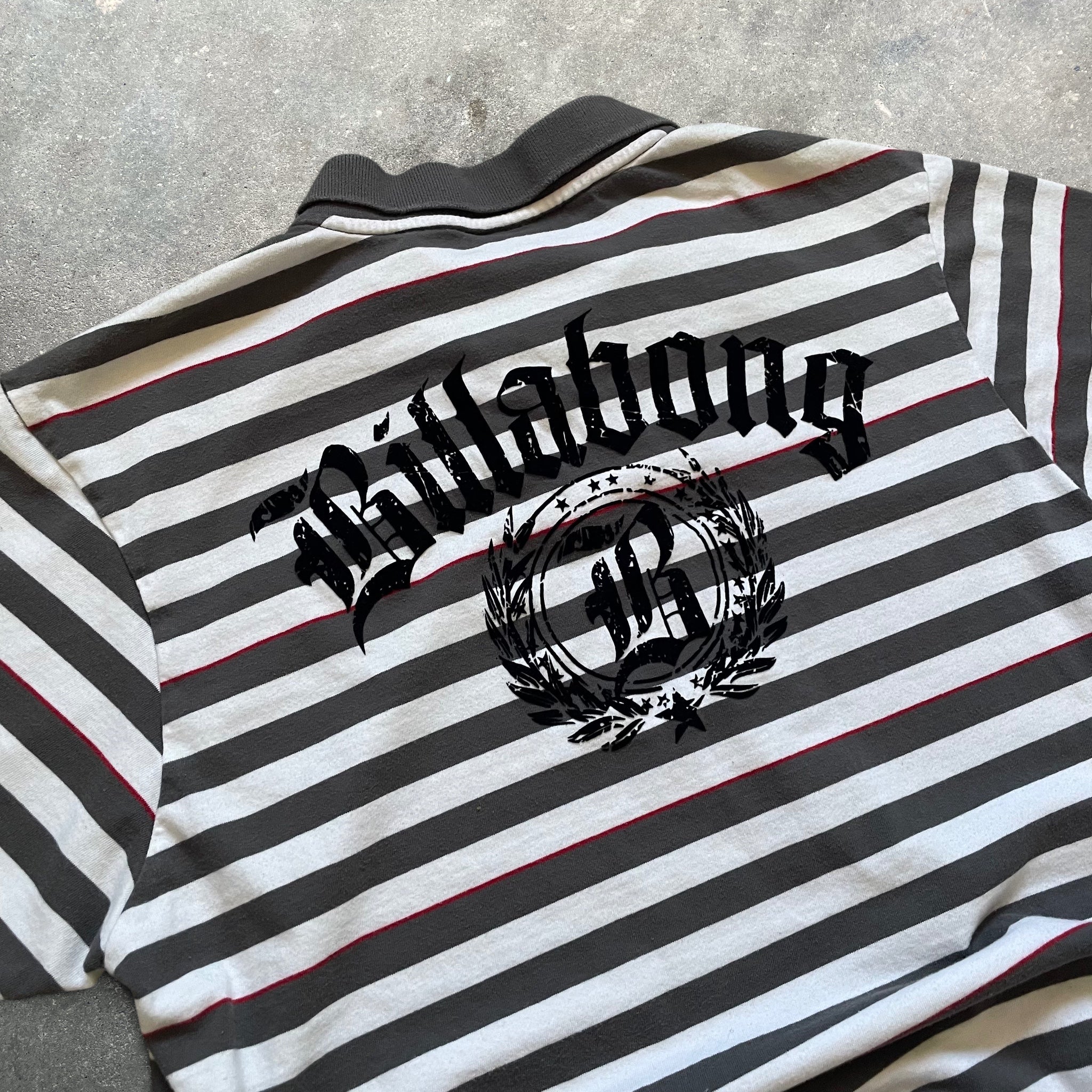 2000's Billabong Polo White/Grey (M)